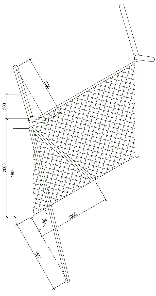 Mesh Fence Panels Fixed with Support Post