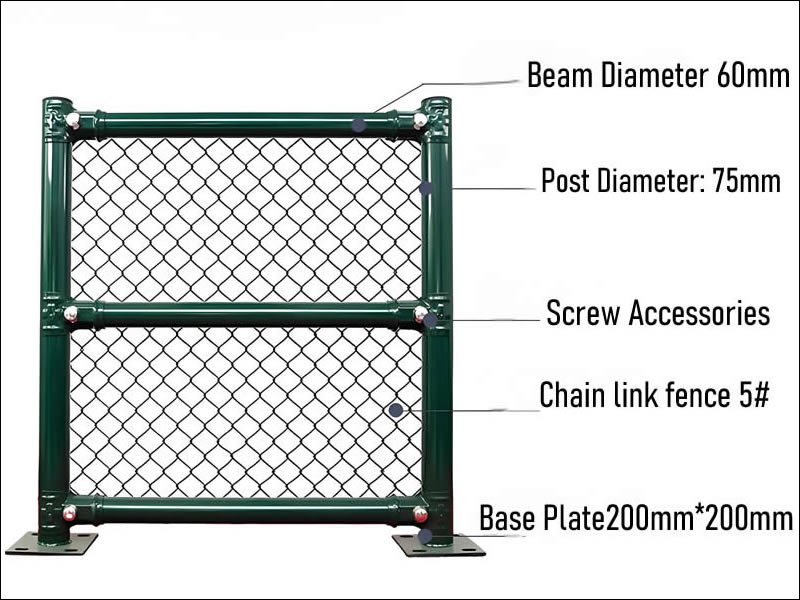 Round Tube Fence Post 75mm
