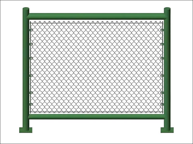 Round Tube Fence Post with Flat Top